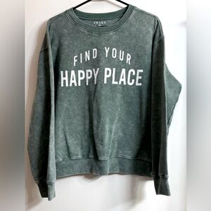 By Awake sweater “find you happy place” crew neck size XL